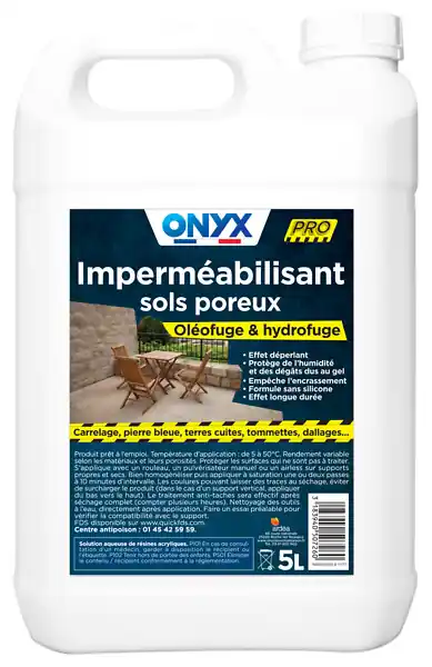 Imperméabilisant sols poreux - 5L ONYX Promotion Saisonnière