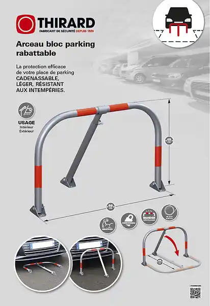 Prix Choc Arceau parking - Bandes réfléchissantes - Ø45x72cm THIRARD