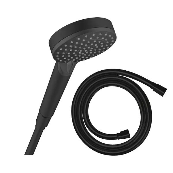 Meilleur Choix Pommeau de douche Vernis Blend + Flexible Isiflex 160 cm noir mat HANSGROHE