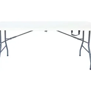 Dernier Modèle Table de jardin pliante en métal "Foldy" - 181 x 74 x 74 cm - Blanc HABITAT ET JARDIN