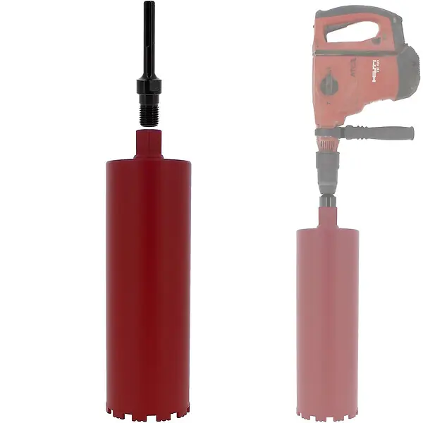 Dernière Chance Couronne diamant Ø 140 mm avec adaptateur pour perceuse et perforateur SDS-max GT MARKET