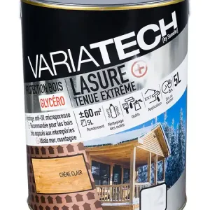 Nouvel Arrivage Lasure extérieure chêne clair - Résine alkyde anti-UV - 5L VARIATECH