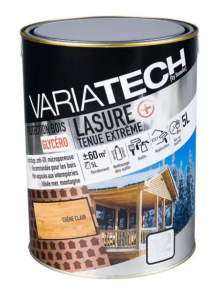 Nouvel Arrivage Lasure extérieure chêne clair - Résine alkyde anti-UV - 5L VARIATECH