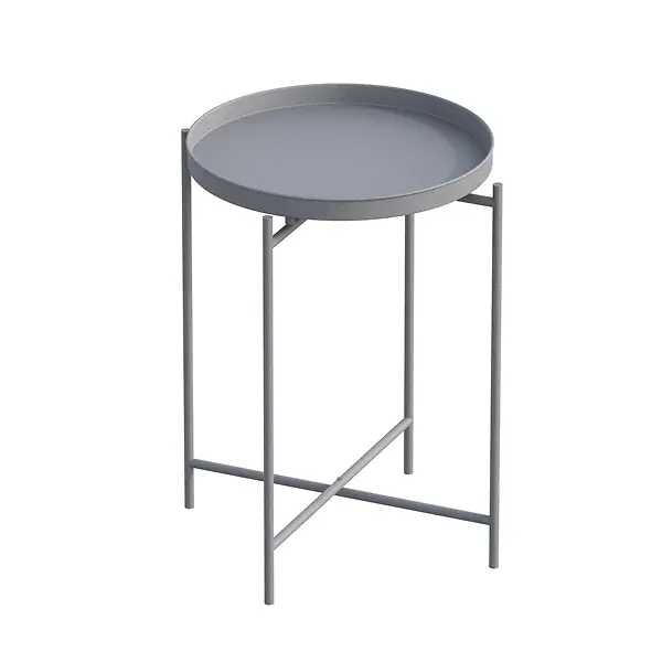 Table basse en métal "Sheby" 46 x 46 x 56 cm - Gris HABITAT ET JARDIN Soldes