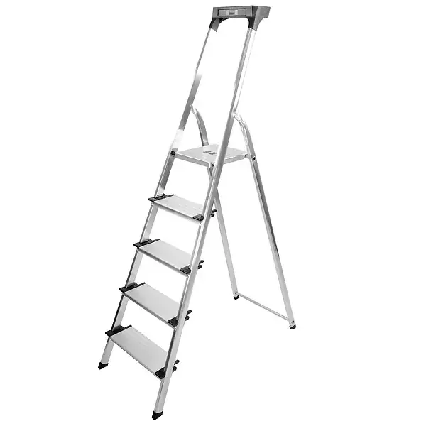 Escabeau aluminium 5 marches - Plateforme acier - Pliable Must-Have