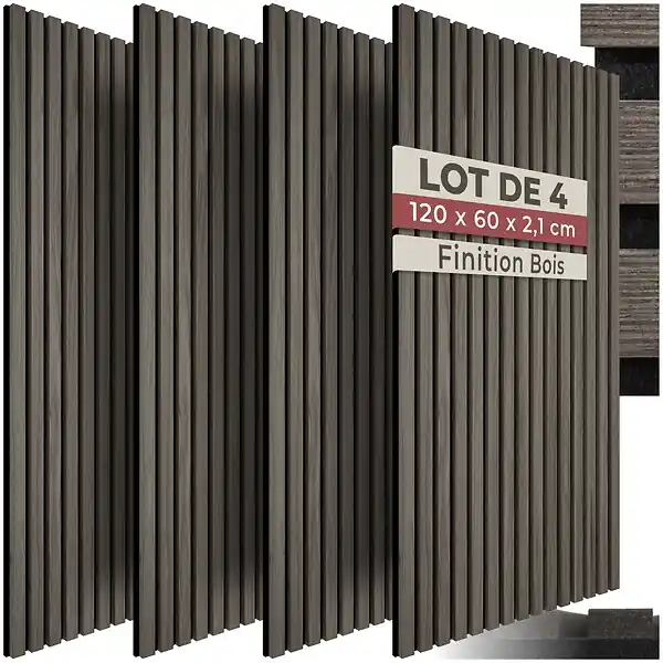 Jusqu'à Épuisement Des Stocks Panneaux acoustiques SONIC WALL aspect bois Chêne gris TECTAKE