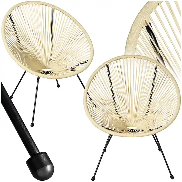 Populaire Lot de 2 chaises de jardin Santana beige TECTAKE