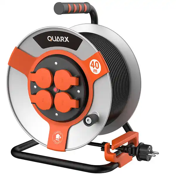 Pas Cher Enrouleur de chantier - Métal - 40m - 4 prises QUARX