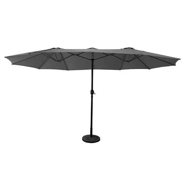 Offre Limitée Parasol double 2,7x4,6m LINAI gris HAPPY GARDEN