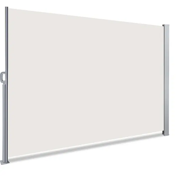 Offre Du Jour Paravent retractable avec housse de protection 180x300cm Beige VOUNOT