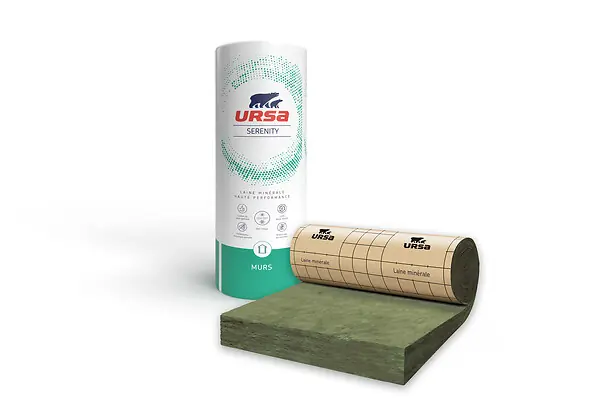 Offre Spéciale Laine de verre semi-rigide Sérénity mur - L.5400xl.1200x75mm URSA
