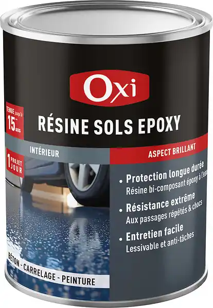 Résine époxy sol - Transparente - 2 L OXI Seulement Aujourd'hui