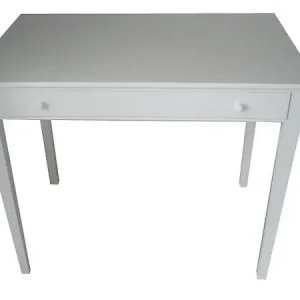 Marque Console - Table guéridon - Coloris Blanc - 1 tiroir HABITAT ET JARDIN