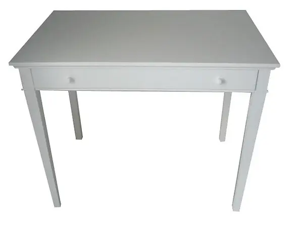 Marque Console - Table guéridon - Coloris Blanc - 1 tiroir HABITAT ET JARDIN