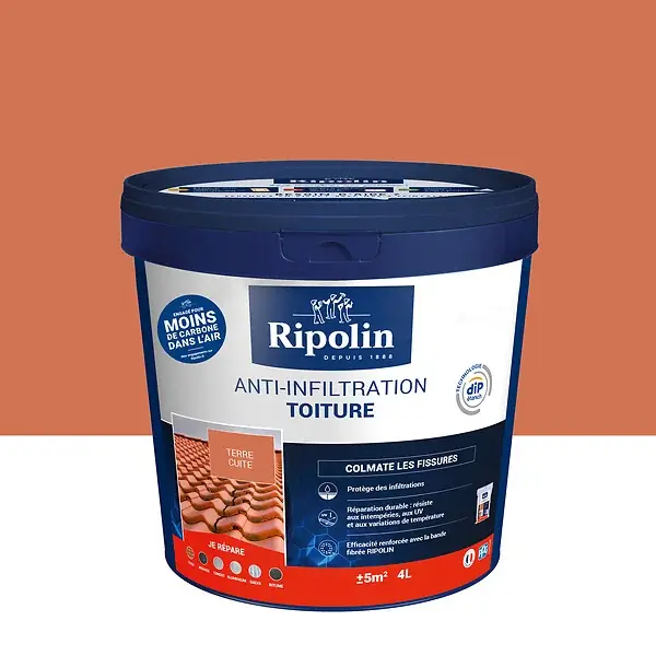 Must-Have Revêtement anti-infiltration toiture - Acrylique - 4L RIPOLIN