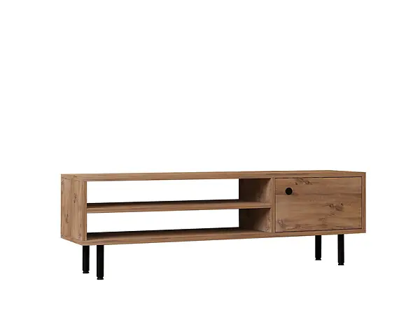 Quantité Limitée Meuble TV en bois "Avila" - 120 x 30 x 38 cm - Pin atlantique HABITAT ET JARDIN