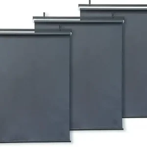 Lot de 3 stores rétractables pergola - 124 x 225 cm - Gris anthracite HABITAT ET JARDIN Certifié