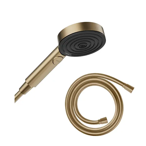 Pommeau de douche Pulsify Select EcoSmart 105 3 jets relaxation + Flexible 160 cm Isiflex Bronze brossé HANSGROHE Expédition Rapide