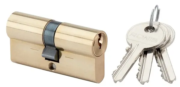 Cylindre à bouton finition laiton poli B30x30mm - RONIS - 120300 Nouvel Arrivage