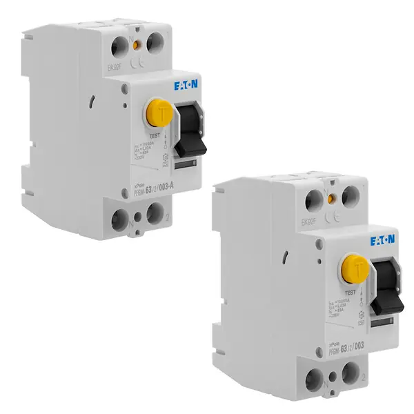 Satisfait Ou Remboursé EATON Lot de 2 interrupteurs différentiels 63A – 30 mA – 1 Type A + 1 Type AC EATON CAPRI