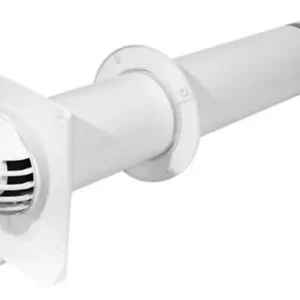 Retour Gratuit Terminal horizontal Blanc PP/PVC Rolux Condensation 80/125 - 223150 TERMINAL Condens HORIZONTAL Couleur Blanc - L 800 mm + 2 rosaces blanches 80/ UBBINK