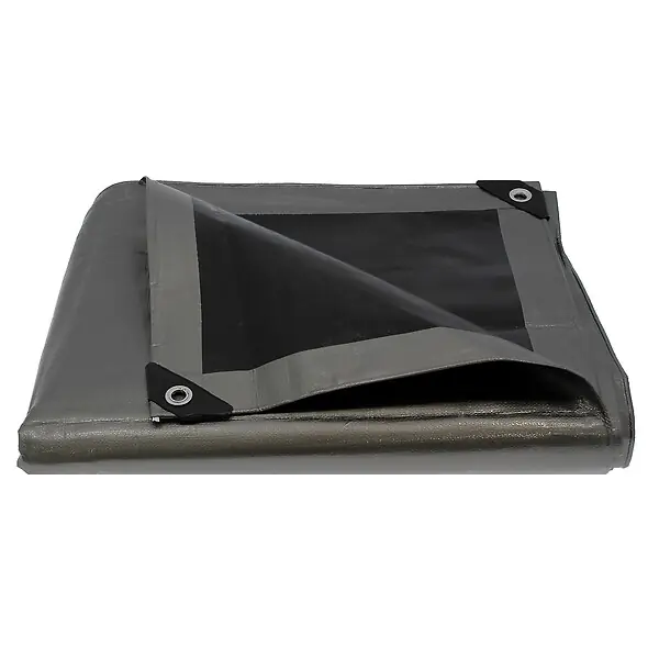 Nouvel Arrivage Bâche de protection grise ultra résistante - 260 g/m² - 6 x 8 mètres GT MARKET