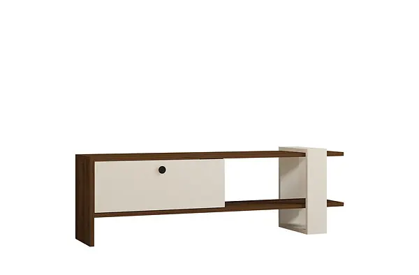 Expédié Aujourd'hui Meuble TV en bois "Gaye" - 120 x 25 x 36 cm - Blanc HABITAT ET JARDIN