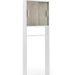 Meuble WC mélaminé - 2 portes - H.180xL.60xl.19cm LEMPERT Petit Prix