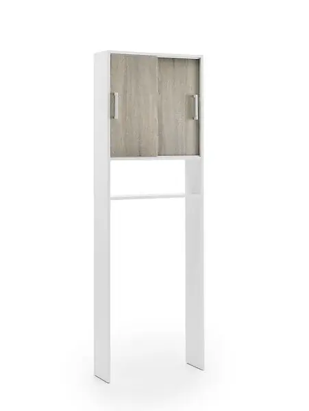 Meuble WC mélaminé - 2 portes - H.180xL.60xl.19cm LEMPERT Petit Prix