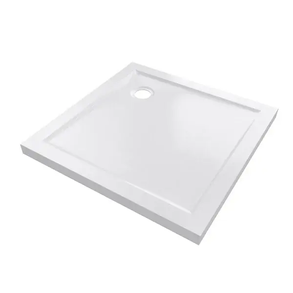 Prix Réduit Receveur de douche acrylique Pure 2 - Blanc - l.80xP.80cm AURLANE