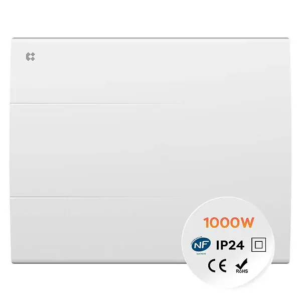 Marque CIARRA CDHT10E Radiateur Electrique Mural 1000W 5-10㎡ Chauffage IP24 Programable Inertie Sèche Céramique