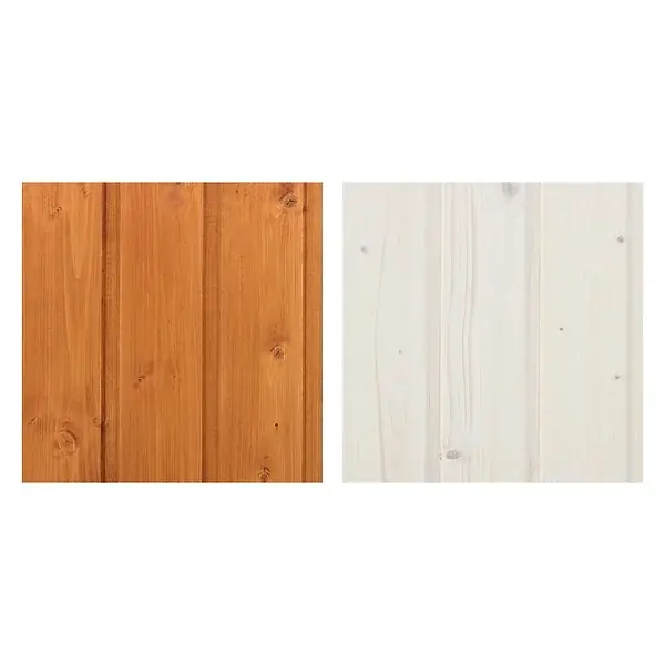 Satisfait Ou Remboursé Lot de produits de protection pour la peinture des maisons en bois – 5 l de blanc + 5 l de teck - Pour une surface extérieure en bois de 28 à 36 m2 TIMBELA