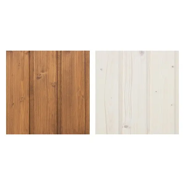 Acheter Direct Lot de produits de protection pour la peinture des maisons en bois – 5 l de blanc + 5 l de chêne riche - Pour une surface extérieure en bois de 28 à 36 m2 TIMBELA