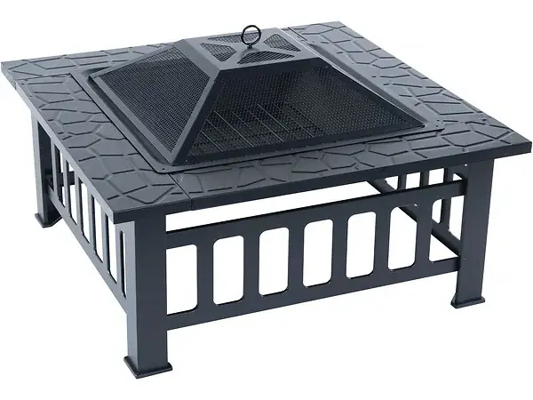 Certifié Brasero avec couvercle anti braise "Flaméo" - Noir HABITAT ET JARDIN