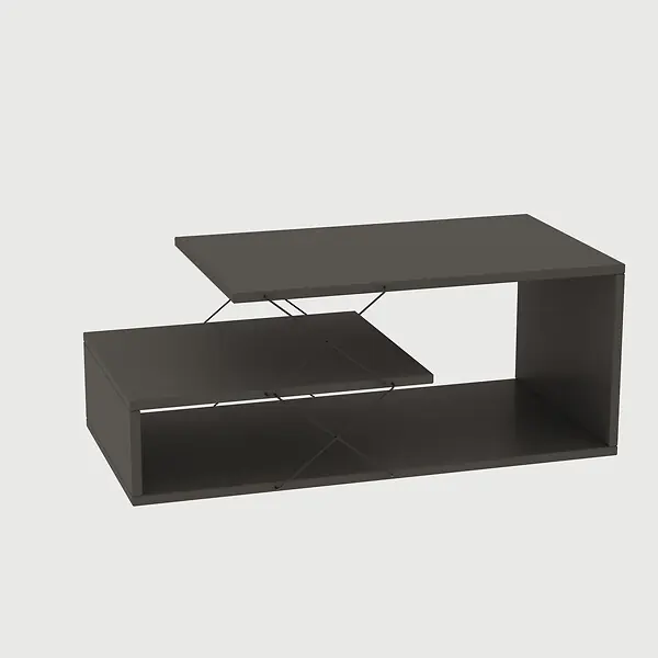 Table basse en bois "Cayenne" - 100 x 50 x 40 cm - Gris anthracite HABITAT ET JARDIN Bon Marché