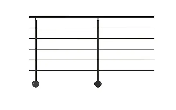 Poteau prestio black fixation laterale 30 x 55 x 1150 mm KORDO Vente Flash