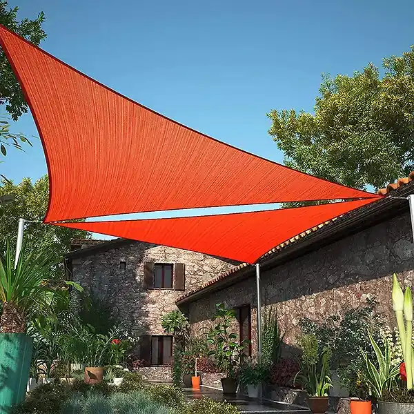 Achetez Aujourd'hui Voile d‘ombrage 4 x 5 x 6,4 m imperméable 220g/m² Haute densité - Tissu déperlant - Terracotta épicé COTE STORE