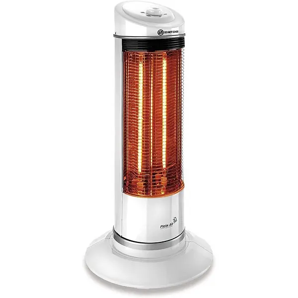Chauffage d‘appoint électrique 1200W Chaleur immédiate Oscillant Surface 25 m² PLEIN AIR Remise