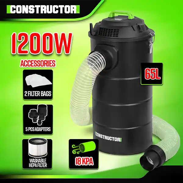 Satisfait Ou Remboursé Aspirateur d‘atelier 1200W avec cuve métallique 65L CONSTRUCTOR
