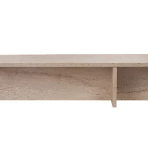 Seulement Aujourd'hui Table basse en bois "Harbor" - 120 x 45 x 30 cm - Travertin HABITAT ET JARDIN