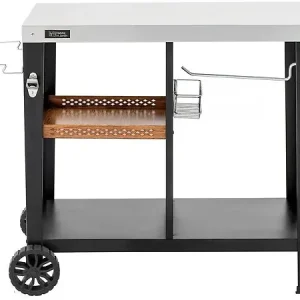 Dernier Modèle Desserte de barbecue en métal "Gelia" - 117 x 59 x 80 cm - Noir HABITAT ET JARDIN
