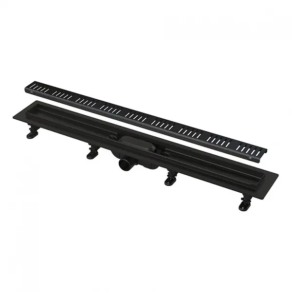 Caniveau de douche 850 mm avec grille, noir mat (APZ10BLACK-850M) ALCA Meilleure Vente