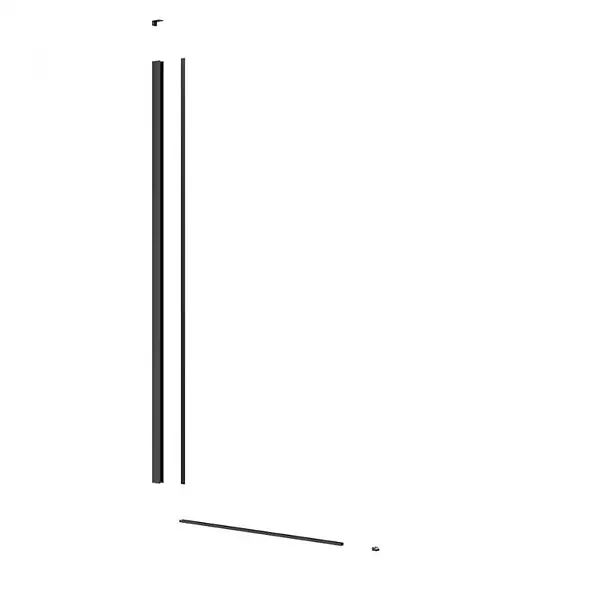 Swiss Aqua Technologies Walk-in Set pour installation de paroi de douche avec profilé, rail inférieur et kit de montage, Noir (WIPROFILC) Pas Cher