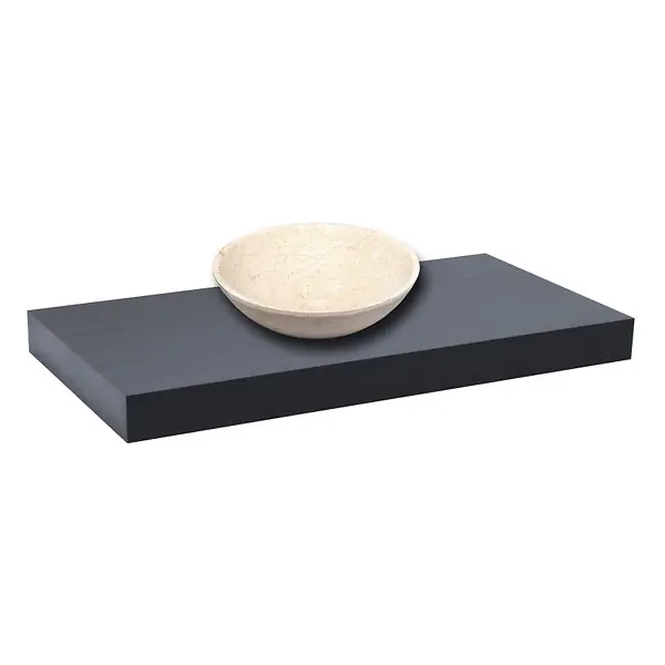 Plaque sous lavabo sans lavabo Naturel Dolce 100x8x50 cm noir mat DO10050BL Must-Have