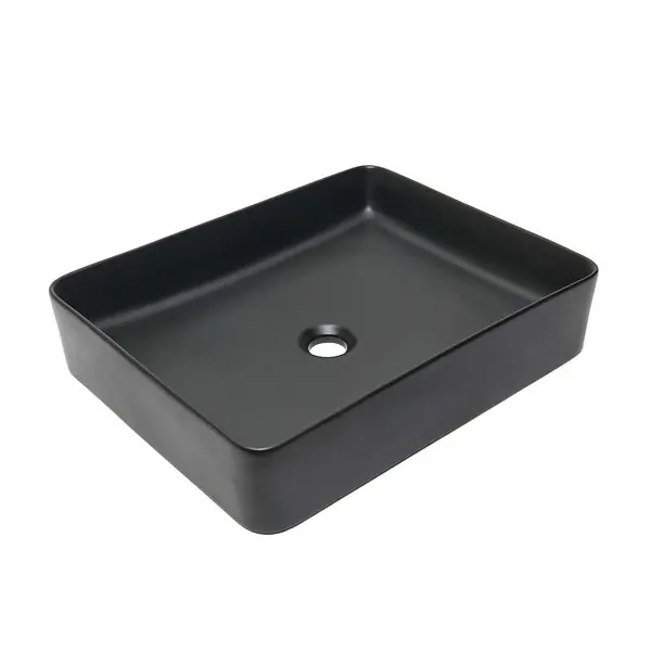 Swiss Aqua Technologies Infinitio Vasque à poser 50x40 cm, sans trop-plein, Noir mat (SATINF5040BKM) Prix Promo