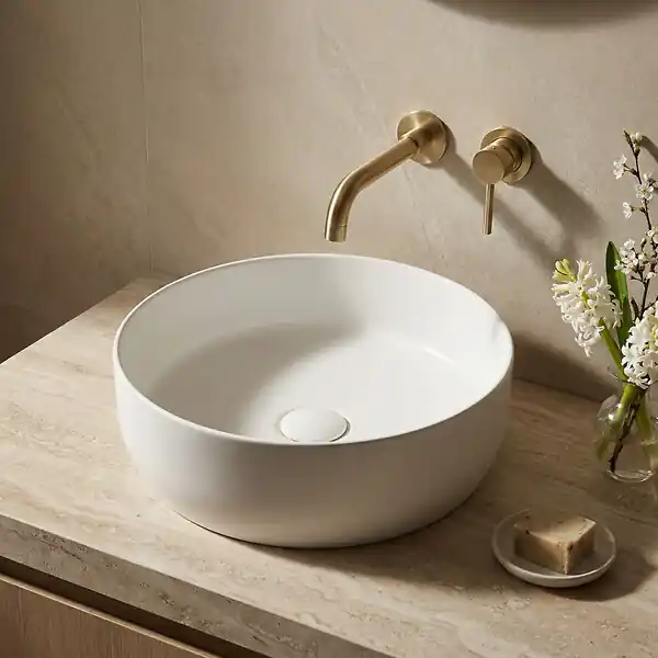 Vasque à poser Infinitio 39 x 39 x 12 cm sans trop-plein, blanc mat (SATINF3939M) SWISS AQUA TECHNOLOGIES Meilleur Choix