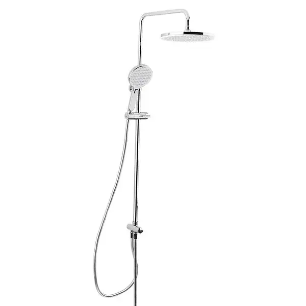 Set de douche, douchette 3 jets, barre avec curseur, tête de douche XXL 254 mm intégrée, Chrome SATPIPET SWISS AQUA TECHNOLOGIES Promotion