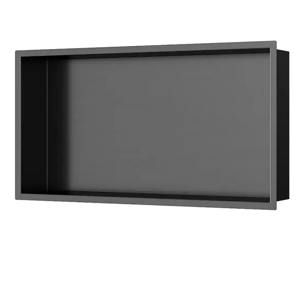 Seulement Aujourd'hui Swiss Aqua Technologies Aurum Niche de Douche à encastrer, Acier Inoxydable 304, 60x30x10cm, Gun Métal brossé PVD (SATAURN6030BGM)