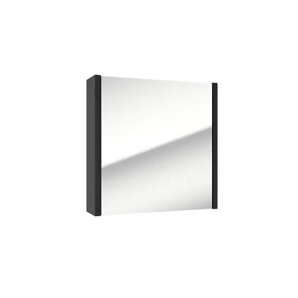 Seulement Aujourd'hui Swiss Aqua Technologies Armoire à miroir SAT Delano 60x60 cm stratifié noir (DELANOG60C)