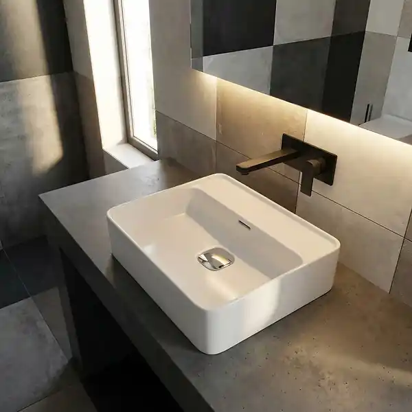Ideal Standard Strada II Lavabo suspendu 50 x 43 cm – avec trop-plein – Bonde incluse – Blanc brillant (E239801) Dernier Modèle